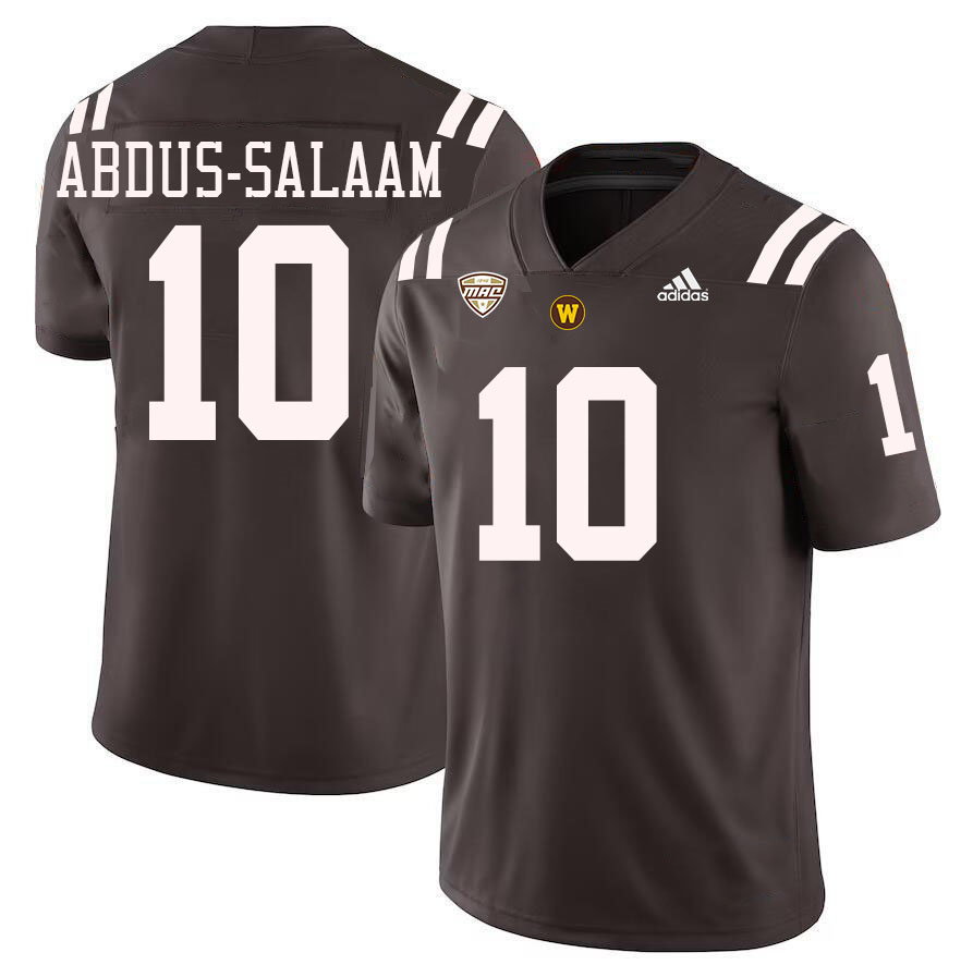 #10 Zahir Abdus-Salaam Western Michigan Broncos College Football Jerseys Stitched-Brown